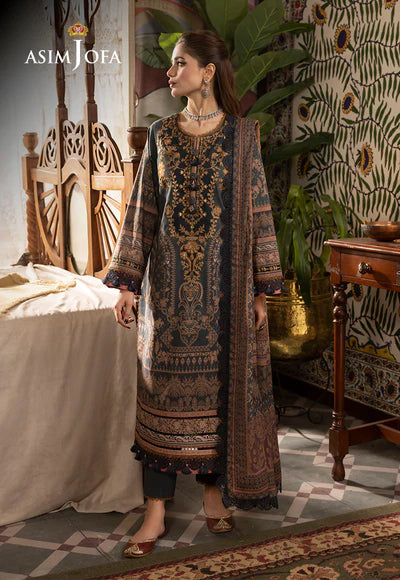 Rania By Asim Jofa Unstitched 3 Piece Embroidered Cambric Suit AJ23RN AJNR-05 - Spring / Summer Collection