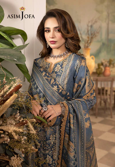 Rania By Asim Jofa Unstitched 3 Piece Embroidered Cambric Suit AJ23RN AJNR-06 - Spring / Summer Collection