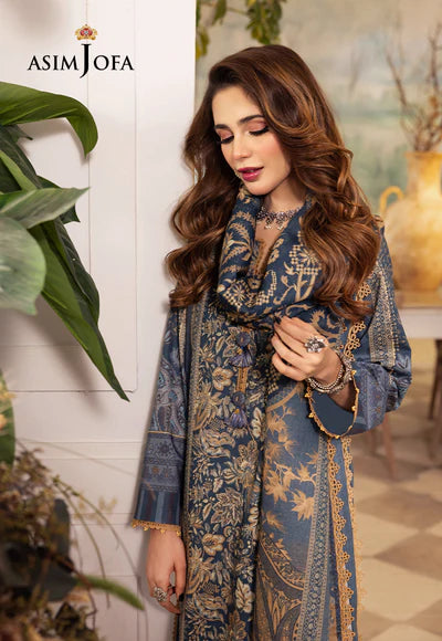 Rania By Asim Jofa Unstitched 3 Piece Embroidered Cambric Suit AJ23RN AJNR-06 - Spring / Summer Collection