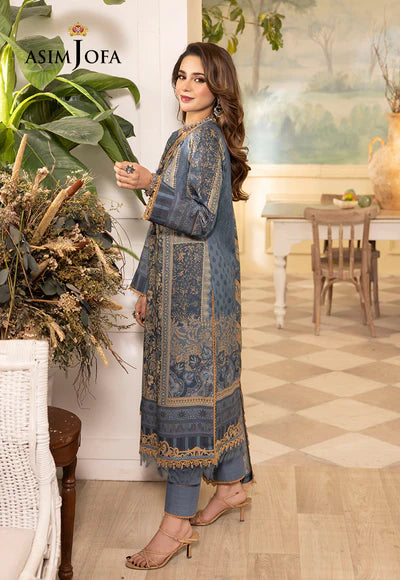 Rania By Asim Jofa Unstitched 3 Piece Embroidered Cambric Suit AJ23RN AJNR-06 - Spring / Summer Collection