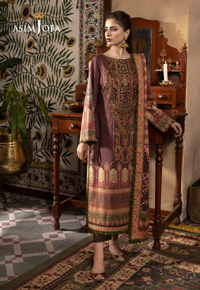 Rania By Asim Jofa Unstitched 3 Piece Embroidered Cambric Suit AJ23RN AJNR-07 - Spring / Summer Collection