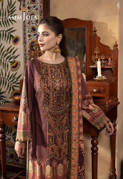 Rania By Asim Jofa Unstitched 3 Piece Embroidered Cambric Suit AJ23RN AJNR-07 - Spring / Summer Collection