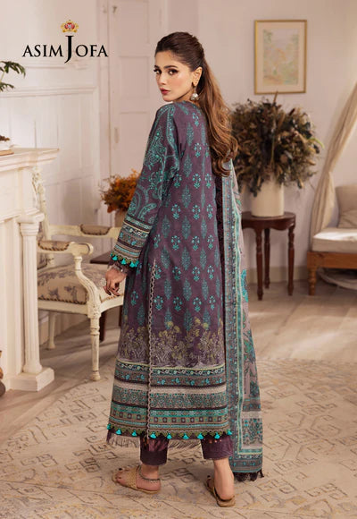 Rania By Asim Jofa Unstitched 3 Piece Embroidered Cambric Suit AJ23RN AJNR-08 - Winter Collection