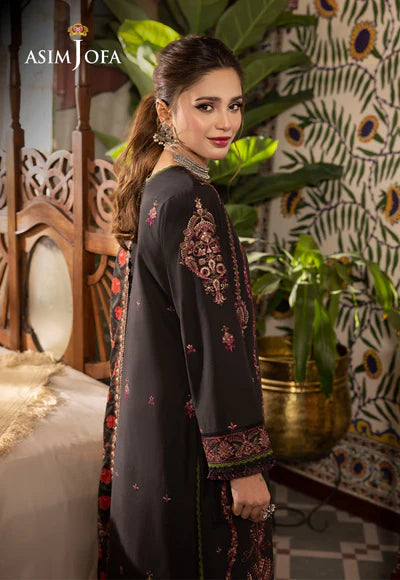 Rania By Asim Jofa Unstitched 3 Piece Embroidered Cambric Suit AJ23RN AJNR-10 - Winter Collection