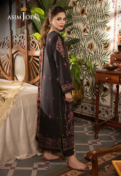 Rania By Asim Jofa Unstitched 3 Piece Embroidered Cambric Suit AJ23RN AJNR-10 - Winter Collection