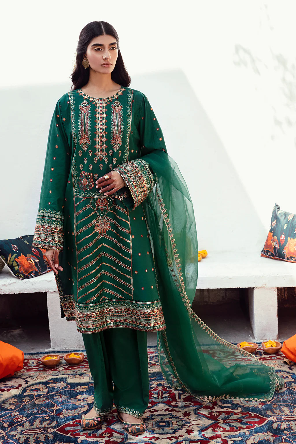 Raqs By Ayzel Unstitched Embroidered 3 Piece Lawn Suits 03 Saqafat - Festive Collection Brand Mafia by Zonash