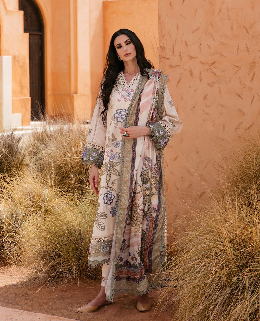 Rezene By Republic WomensWear Unstitched 3 Piece Embroidered Lawn Suit RW23R D-3B - Summer Collection