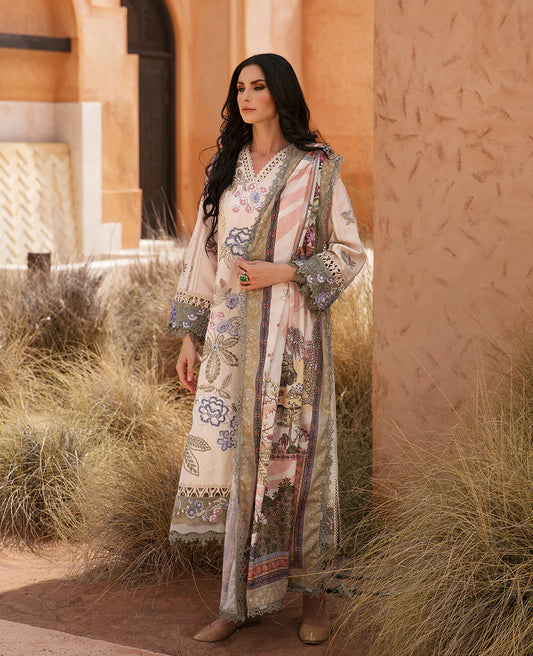 Rezene By Republic WomensWear Unstitched 3 Piece Embroidered Lawn Suit RW23R D-3B - Summer Collection