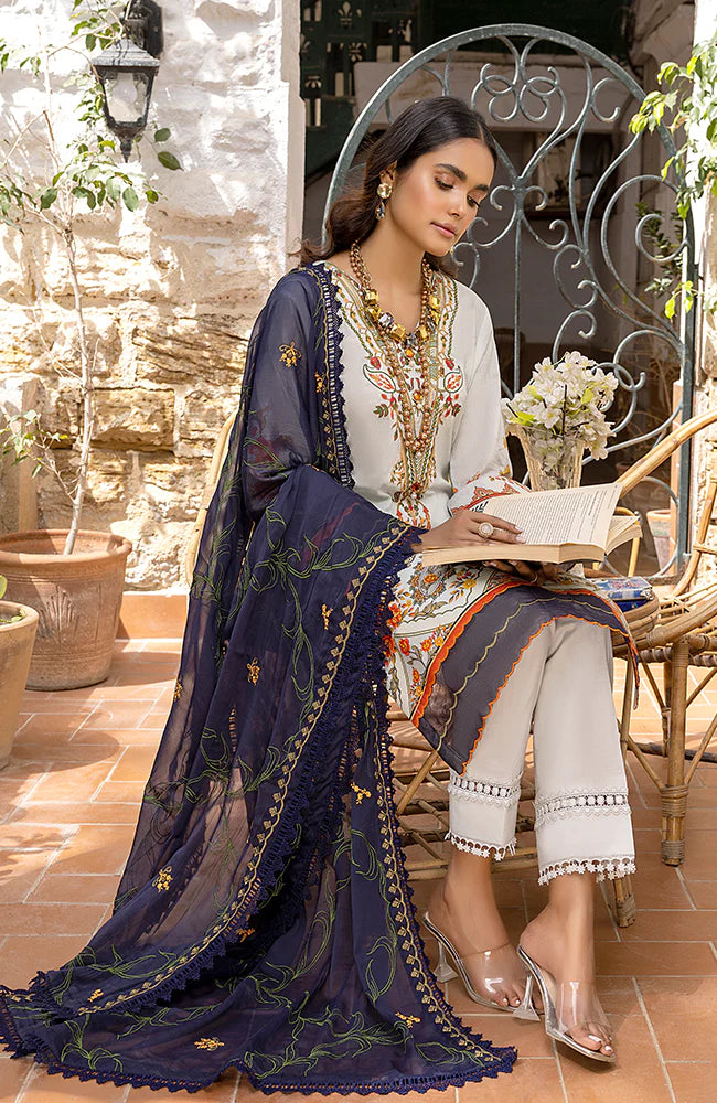 Rung By Al Zohaib Unstitched 3 Piece Embroidered Lawn Suits FE-23-02 - Festive Collection Brand Mafia by Zonash