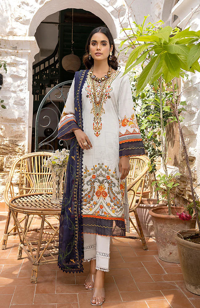 Rung By Al Zohaib Unstitched 3 Piece Embroidered Lawn Suits FE-23-02 - Festive Collection Brand Mafia by Zonash