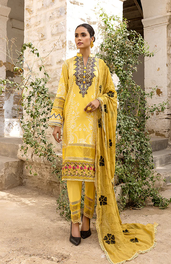 Rung By Al Zohaib Unstitched 3 Piece Embroidered Lawn Suits FE-23-03 - Festive Collection Brand Mafia by Zonash