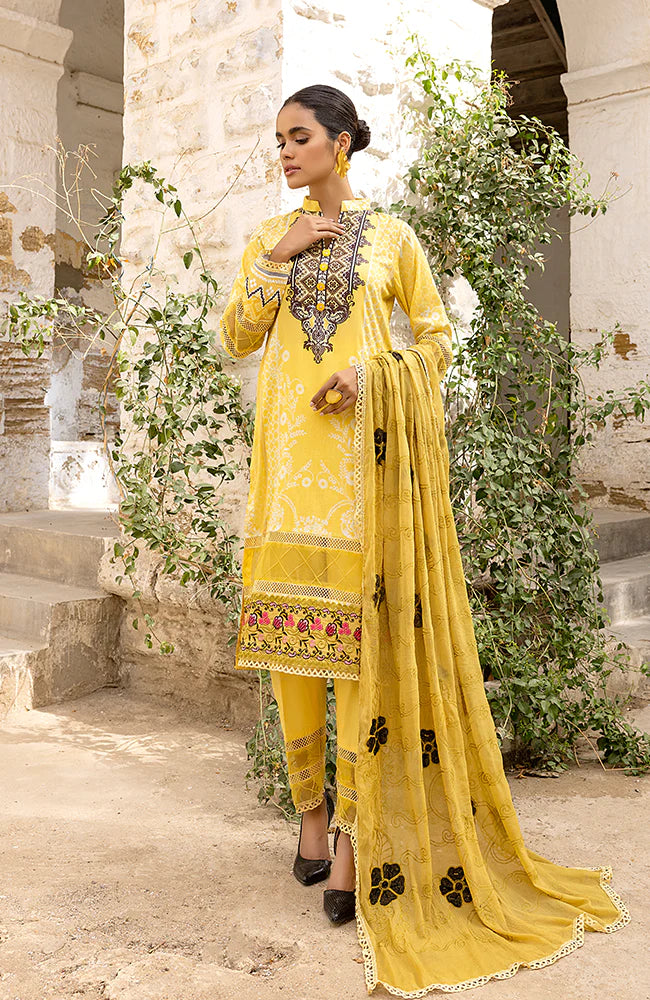 Rung By Al Zohaib Unstitched 3 Piece Embroidered Lawn Suits FE-23-03 - Festive Collection Brand Mafia by Zonash