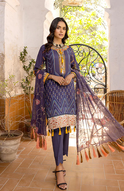 Rung By Al Zohaib Unstitched 3 Piece Embroidered Lawn Suits FE-23-04 - Festive Collection Brand Mafia by Zonash