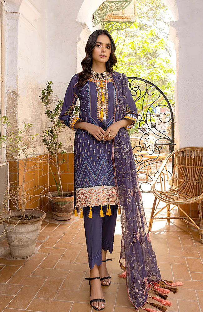 Rung By Al Zohaib Unstitched 3 Piece Embroidered Lawn Suits FE-23-04 - Festive Collection Brand Mafia by Zonash