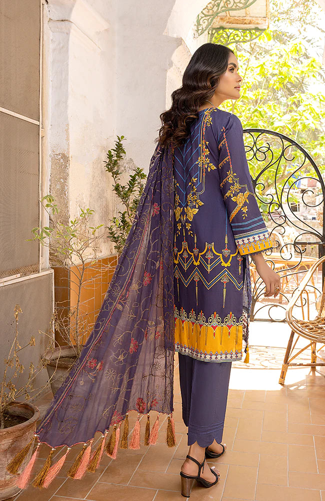 Rung By Al Zohaib Unstitched 3 Piece Embroidered Lawn Suits FE-23-04 - Festive Collection Brand Mafia by Zonash