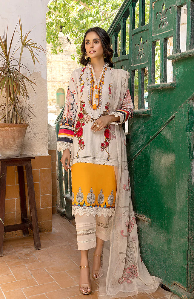 Rung By Al Zohaib Unstitched 3 Piece Embroidered Lawn Suits FE-23-05 - Festive Collection Brand Mafia by Zonash