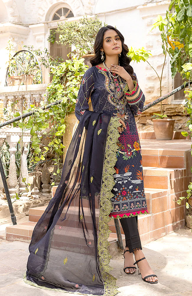 Rung By Al Zohaib Unstitched 3 Piece Embroidered Lawn Suits FE-23-06 - Festive Collection Brand Mafia by Zonash