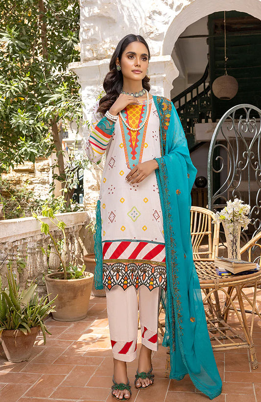 Rung By Al Zohaib Unstitched 3 Piece Embroidered Lawn Suits FE-23-07 - Festive Collection Brand Mafia by Zonash