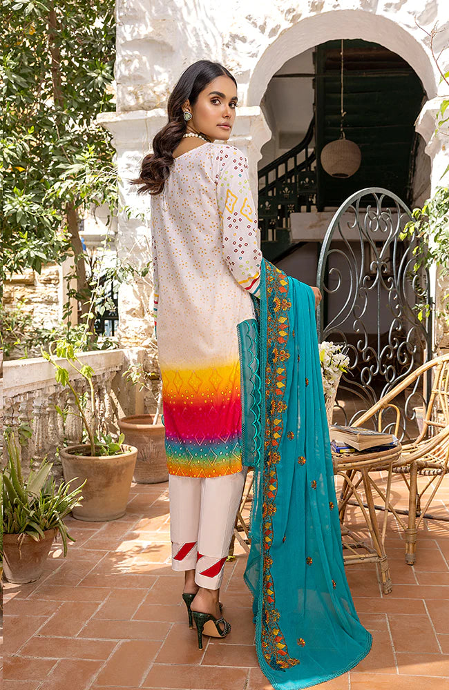 Rung By Al Zohaib Unstitched 3 Piece Embroidered Lawn Suits FE-23-07 - Festive Collection Brand Mafia by Zonash