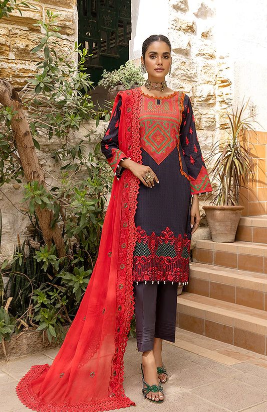 Rung By Al Zohaib Unstitched 3 Piece Embroidered Lawn Suits FE-23-08 - Festive Collection Brand Mafia by Zonash