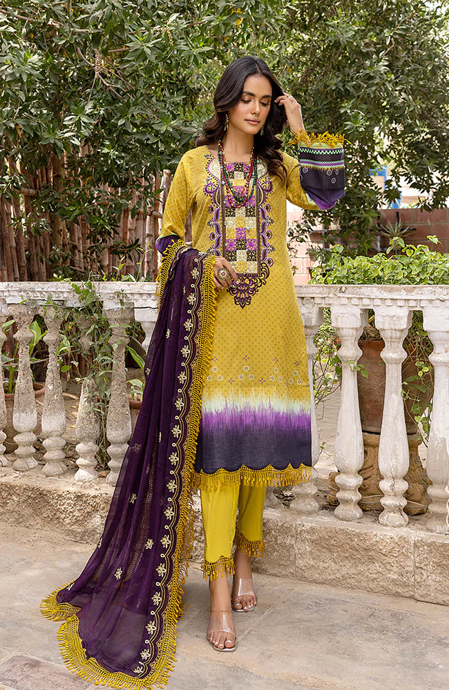 Rung By Al Zohaib Unstitched 3 Piece Embroidered Lawn Suits FE-23-09 - Festive Collection Brand Mafia by Zonash