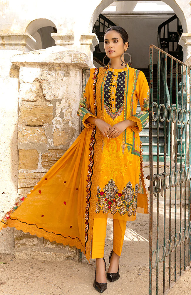 Rung By Al Zohaib Unstitched 3 Piece Embroidered Lawn Suits FE-23-11 - Festive Collection Brand Mafia by Zonash