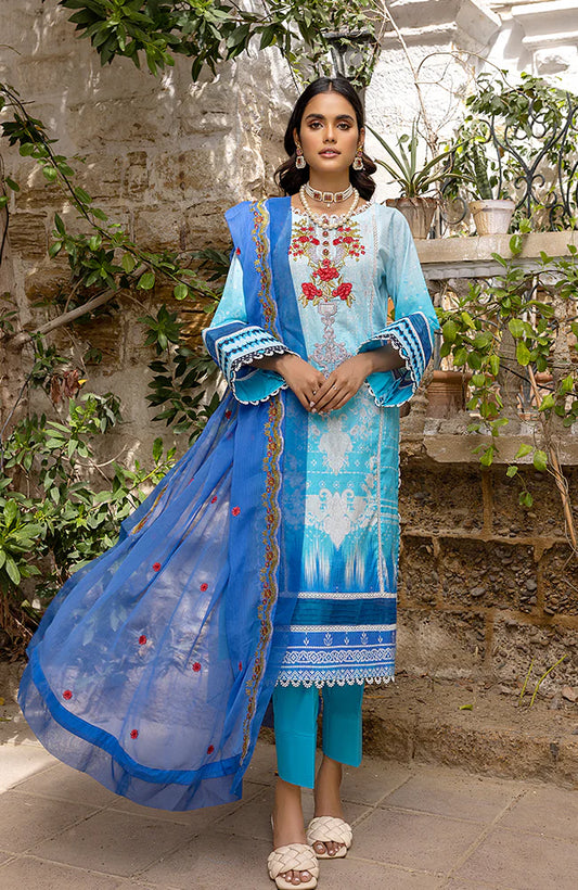 Rung By Al Zohaib Unstitched 3 Piece Embroidered Lawn Suits FE-23-12 - Festive Collection Brand Mafia by Zonash