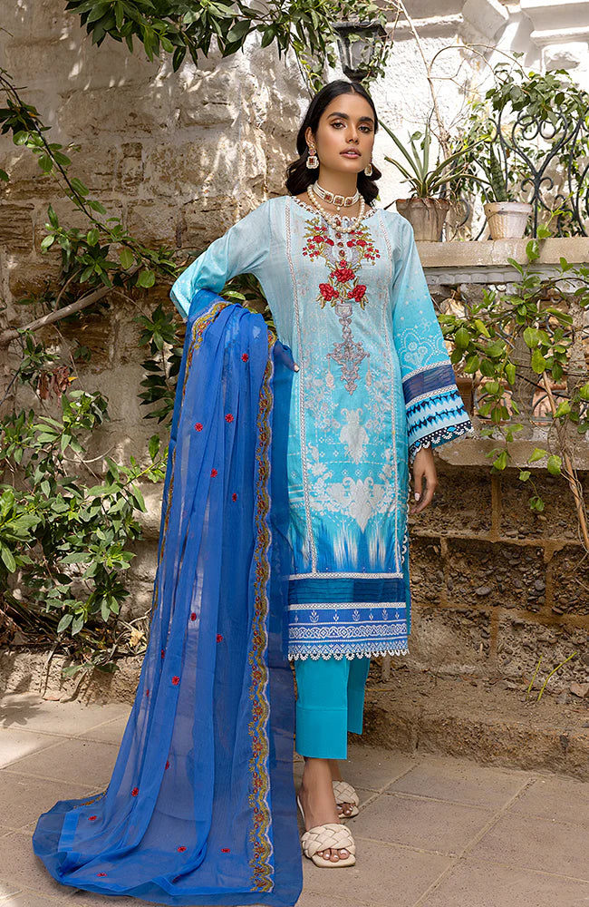 Rung By Al Zohaib Unstitched 3 Piece Embroidered Lawn Suits FE-23-12 - Festive Collection Brand Mafia by Zonash