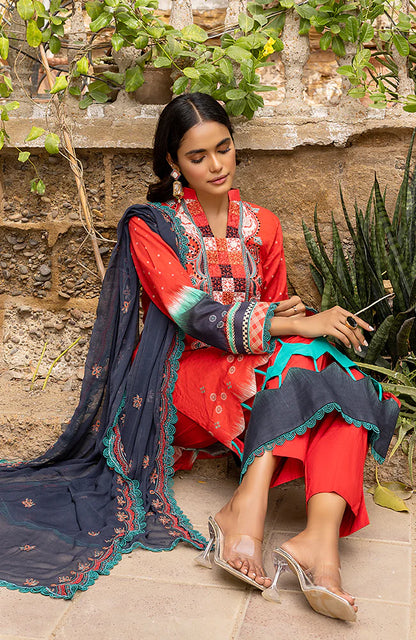 Rung By Al Zohaib Unstitched 3 Piece Embroidered Lawn Suits FE-23-13 - Festive Collection Brand Mafia by Zonash