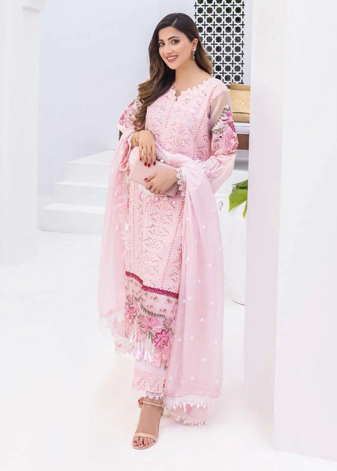 Rungkari By Mahiymaan Unstitched 3 Piece Embroidered Lawn Suit MAH23R A01 - Summer Collection Brand Mafia by Zonash