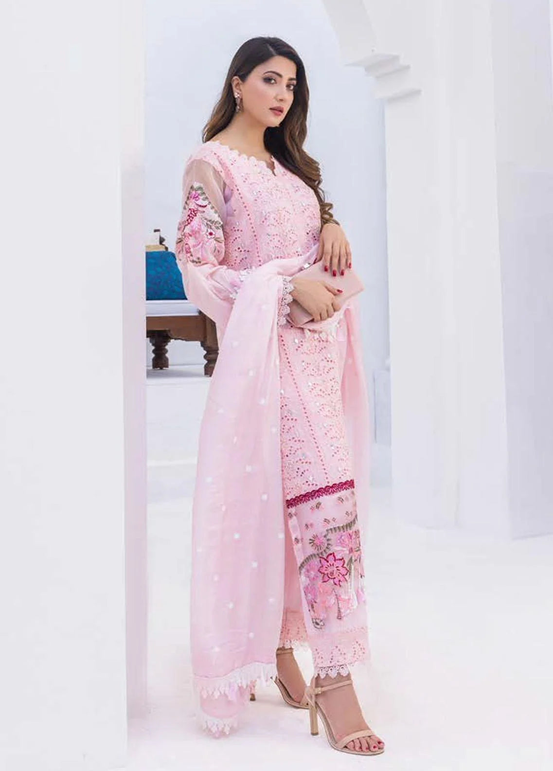 Rungkari By Mahiymaan Unstitched 3 Piece Embroidered Lawn Suit MAH23R A01 - Summer Collection Brand Mafia by Zonash