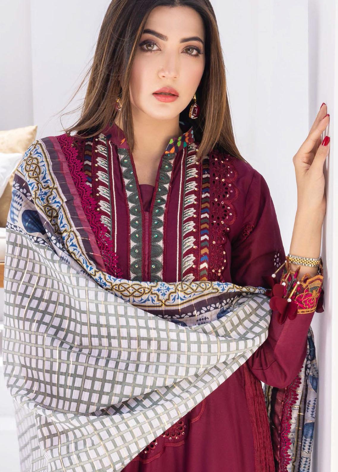 Rungkari By Mahiymaan Unstitched 3 Piece Embroidered Lawn Suit A04 - Summer Collection