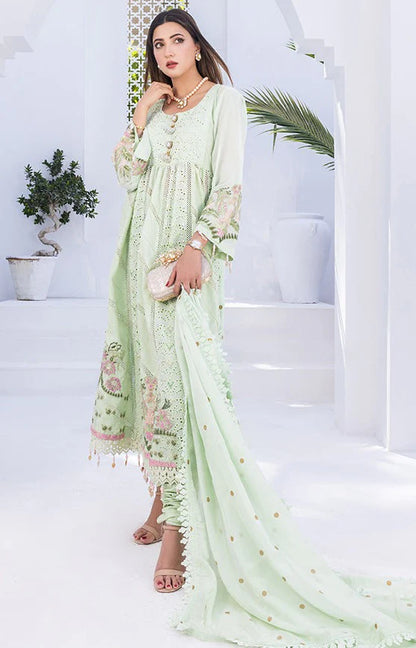 Rungkari By Mahiymaan Unstitched 3 Piece Embroidered Lawn Suit A05 - Summer Collection