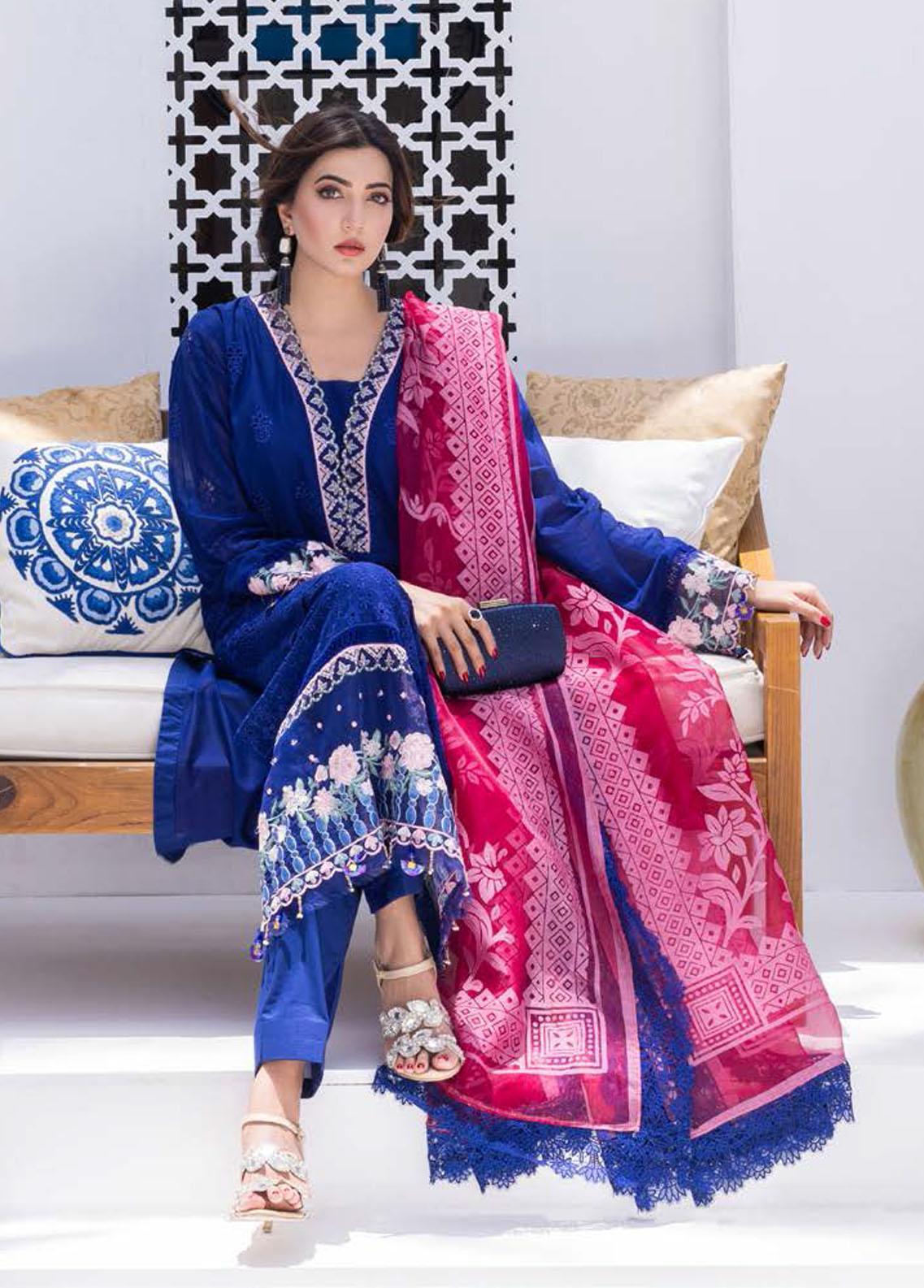 Rungkari By Mahiymaan Unstitched 3 Piece Embroidered Lawn Suit A06 - Summer Collection