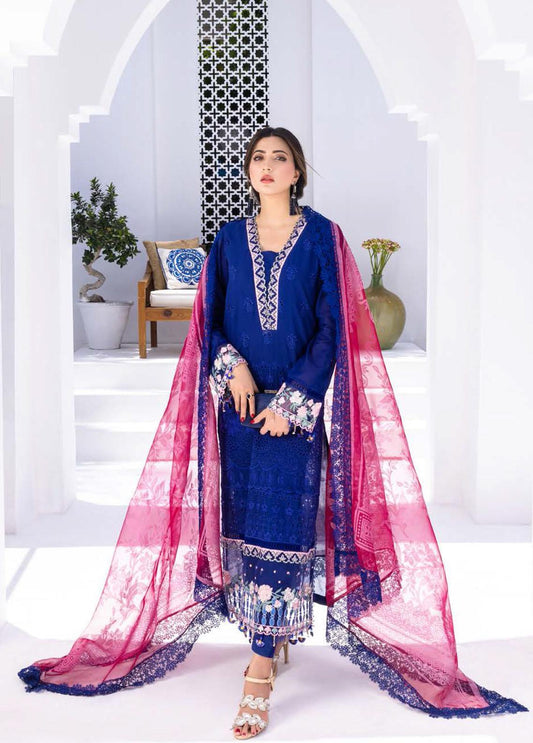 Rungkari By Mahiymaan Unstitched 3 Piece Embroidered Lawn Suit A06 - Summer Collection