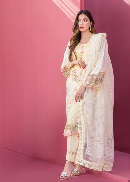 Rungkari By Mahiymaan Unstitched 3 Piece Embroidered Lawn Suit A07 - Summer Collection