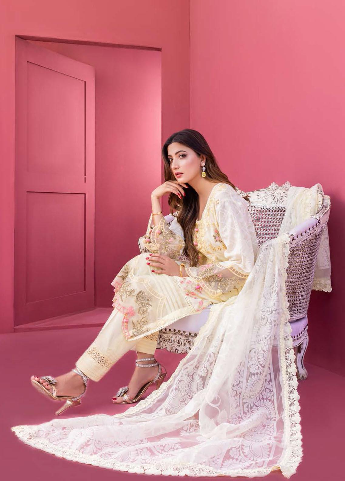 Rungkari By Mahiymaan Unstitched 3 Piece Embroidered Lawn Suit A07 - Summer Collection