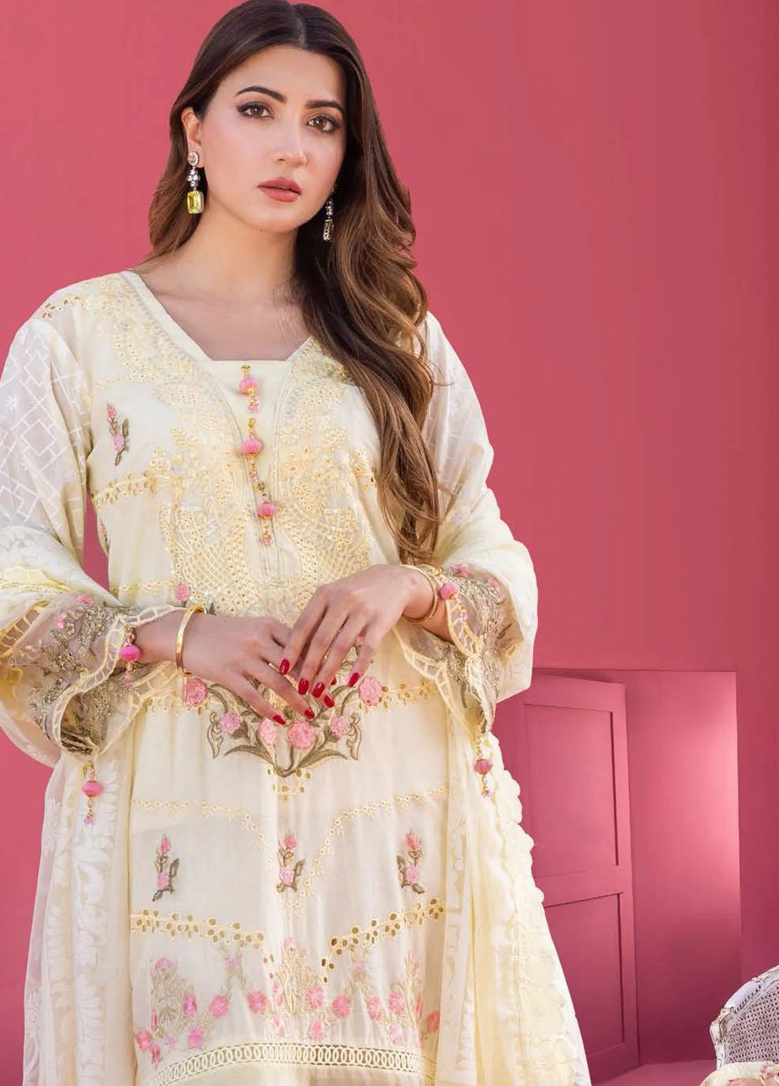 Rungkari By Mahiymaan Unstitched 3 Piece Embroidered Lawn Suit A07 - Summer Collection