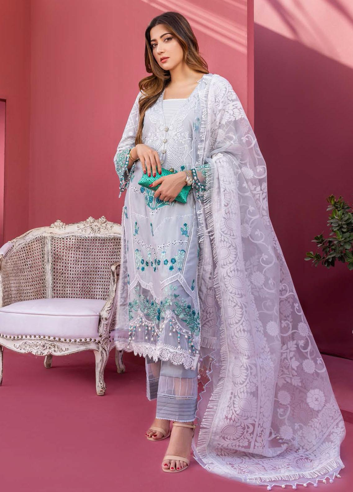 Rungkari By Mahiymaan Unstitched 3 Piece Embroidered Lawn Suit A10 - Summer Collection