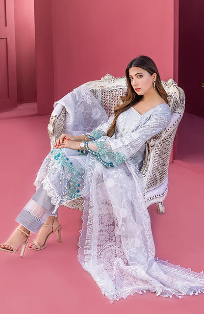 Rungkari By Mahiymaan Unstitched 3 Piece Embroidered Lawn Suit A10 - Summer Collection