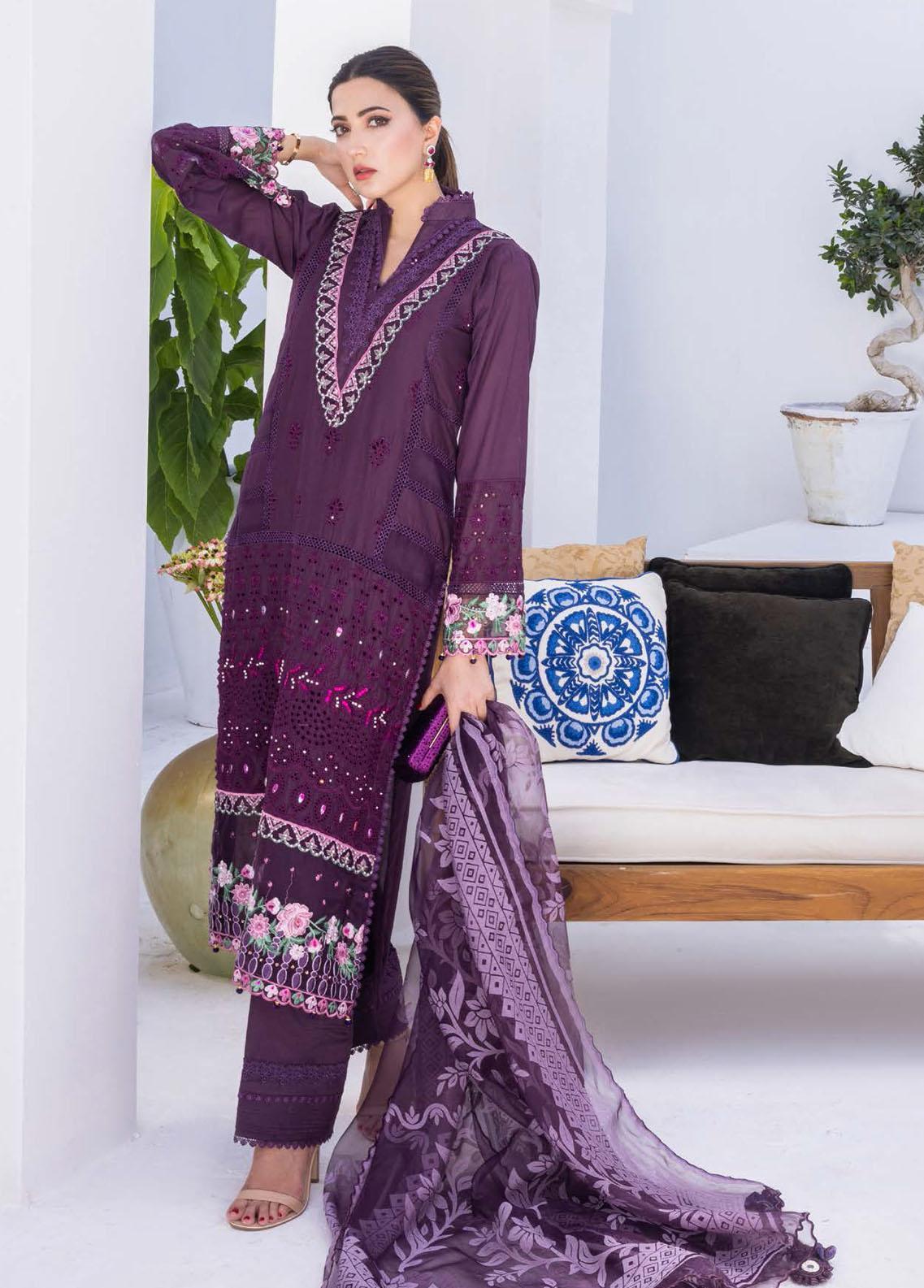 Rungkari By Mahiymaan Unstitched 3 Piece Embroidered Lawn Suit - Summer Collection