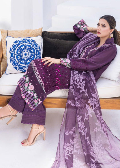 Rungkari By Mahiymaan Unstitched 3 Piece Embroidered Lawn Suit MAH23R A11 - Summer Collection Brand Mafia by Zonash