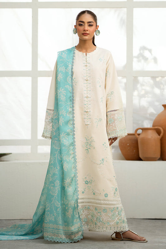 Saad Shaikh Unstitched 3 Piece Embroidered Lawn Suit SSK24E - ZURUJ - Festive Collection - Brand Mafia by Zonash