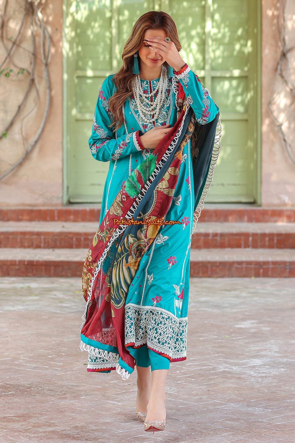 Saheliyaan by Gisele Unstitched 3 Piece Embroidered Lawn Suit GL22S D-02 GUL - Festive Collection