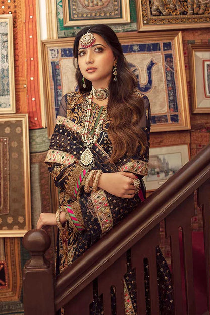 Sajni By Gisele Stitched 3 Piece Embroidered Organza Suit GL22SJ Naznee - Luxury Formal Collection Brand Mafia by Zonash