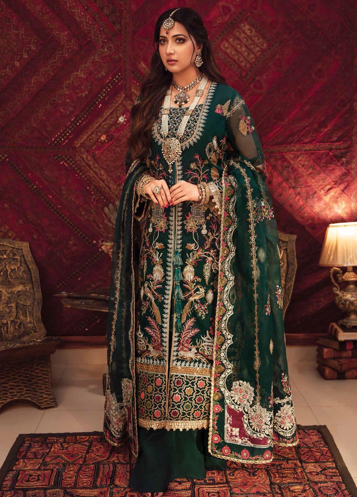 Sajni By Gisele Stitched 3 Piece Embroidered Organza Suit GL22SJ Rukhsar - Luxury Formal Collection Brand Mafia by Zonash