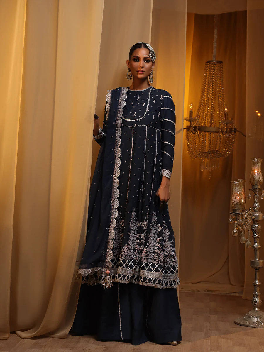 Salitex by Nora Unstitched 3 Piece Embroidered Chiffon Suit - Zingali - Luxury  Collection