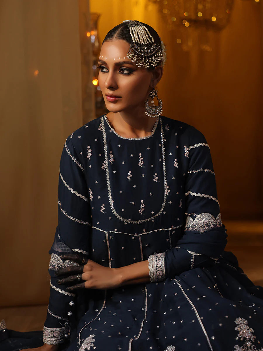 Salitex by Nora Unstitched 3 Piece Embroidered Chiffon Suit - Zingali - Luxury  Collection