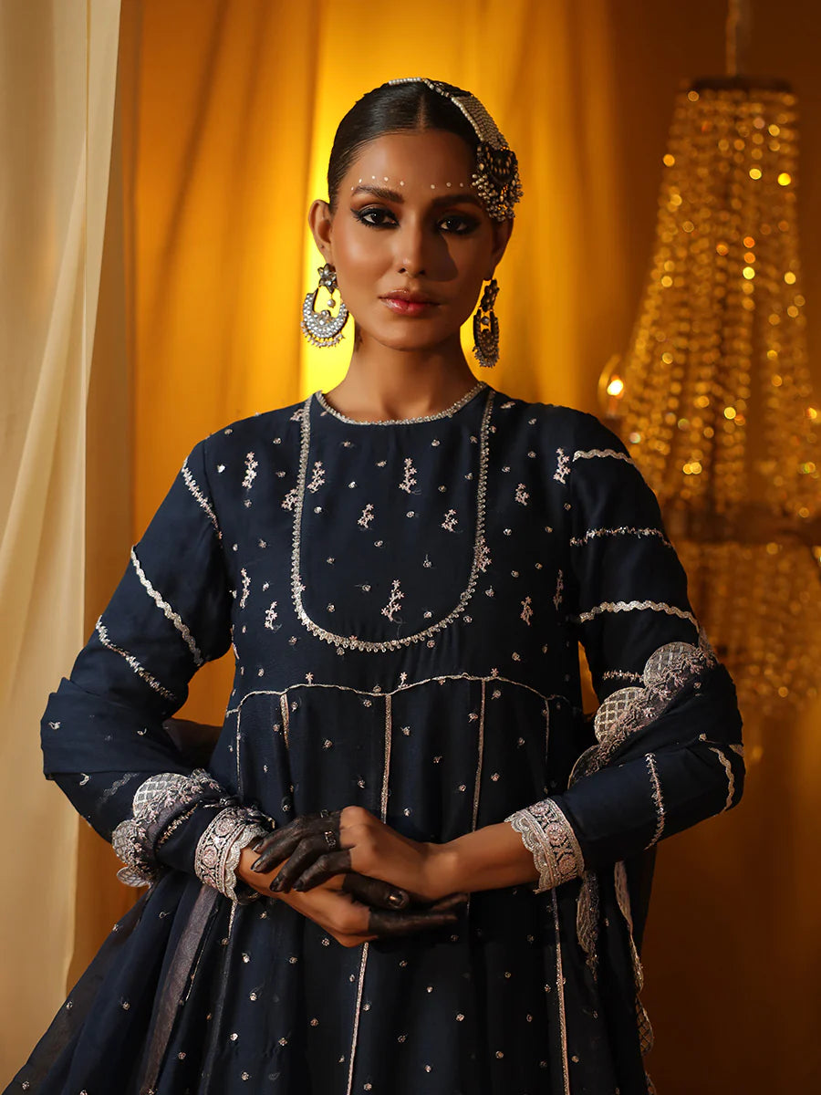 Salitex by Nora Unstitched 3 Piece Embroidered Chiffon Suit - Zingali - Luxury  Collection