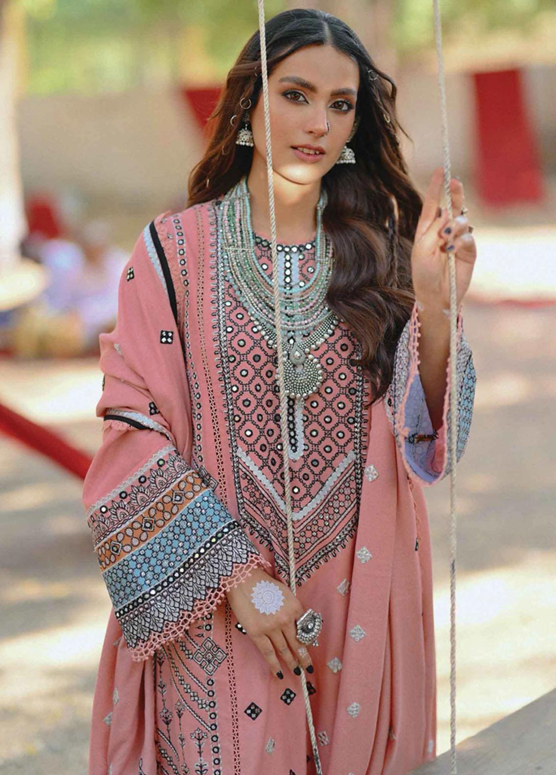 Sayonee by Qalamkar Unstitched 3 Piece Embroidered Suit QLM22SL K-09 Syra - Winter Collection Brand Mafia by Zonash